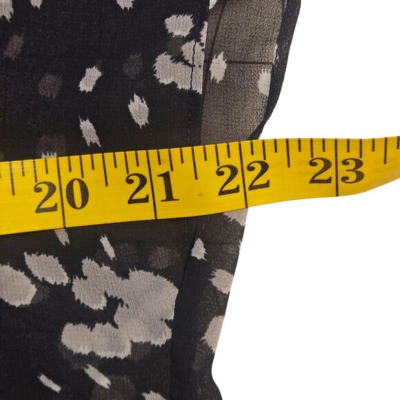 Cabi Women’s Black Sheer Dot Top Med – Minimalist, Light Academia, Layering Pi - Picture 9 of 11